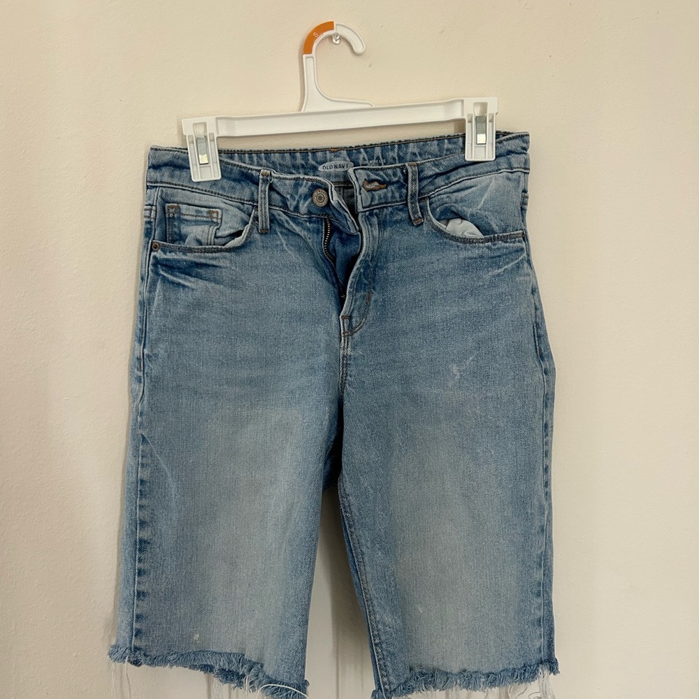 Blue Denim Cutoff Shorts